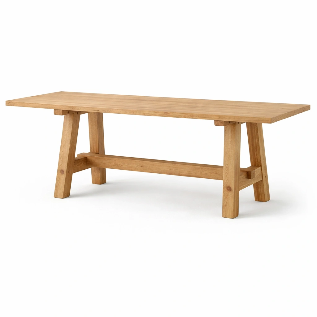 Esstisch aus Massivholz Natur Eiche-kenvorio